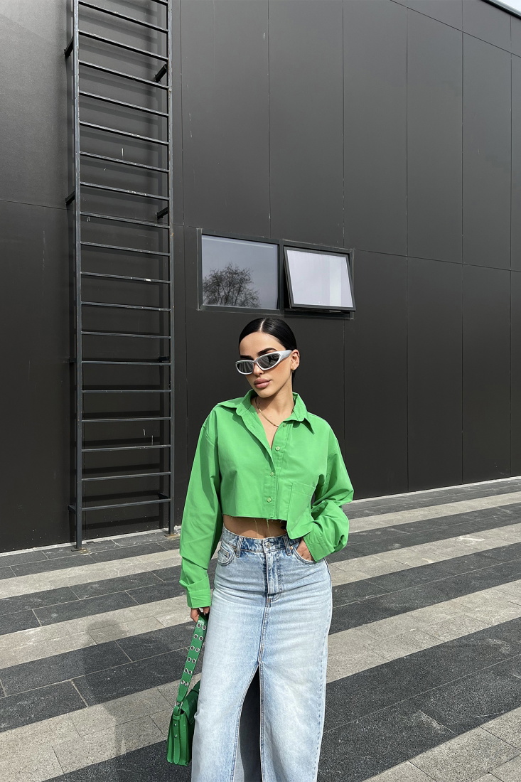 Green Buttoned Shirt ATE4322 - EYYO