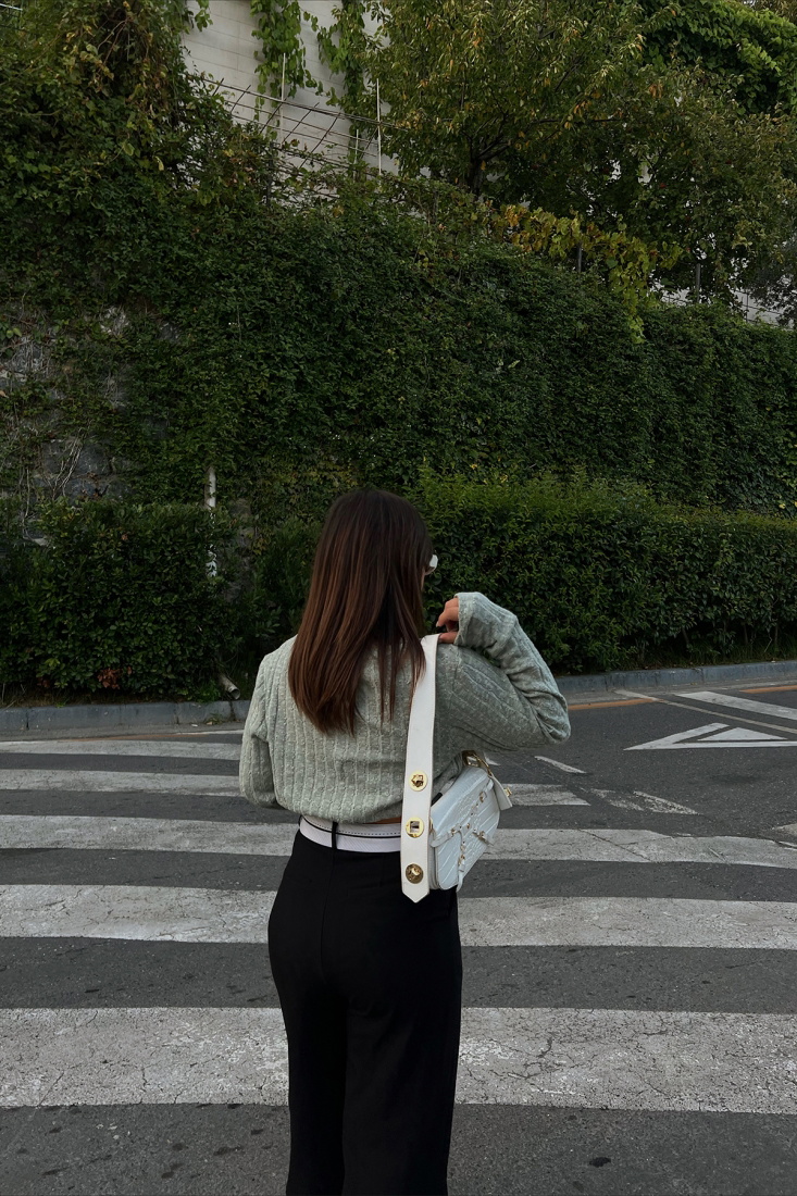 Green Knitwear Sweater ATE2038 - BARAN
