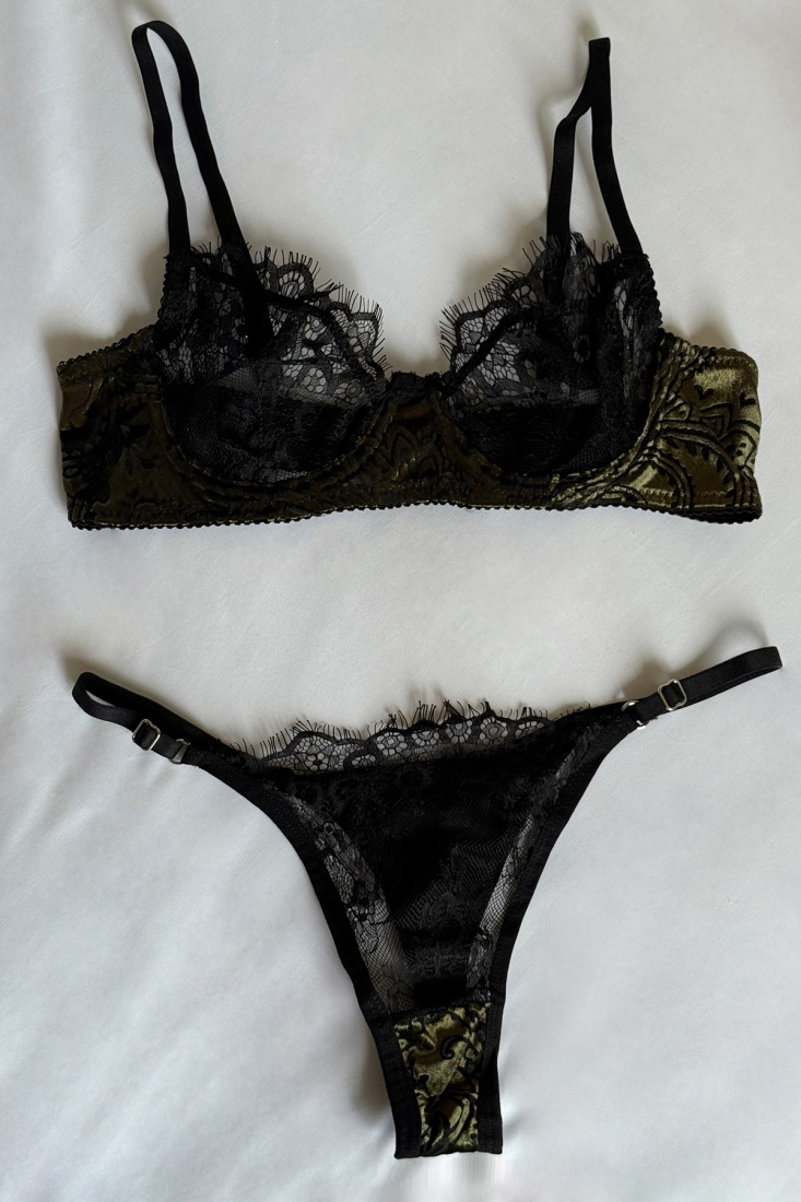 Green Lace Detail Underwear ATE-2893 - EYYO
