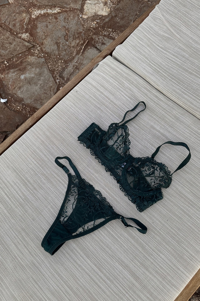 Green Lace Detail Underwear ATEL2222 - 5