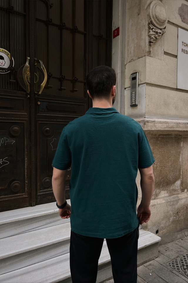 Green Pocket Detail Oversize Tshirt ATE5302 - 4