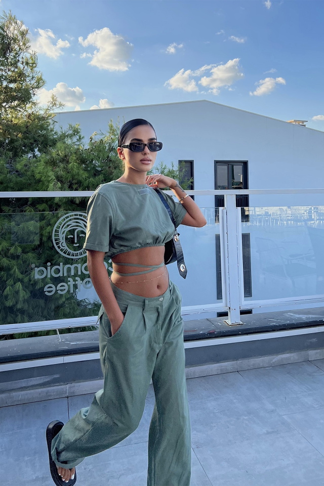 Green Cassie Set With Pants ATE1723 - 12