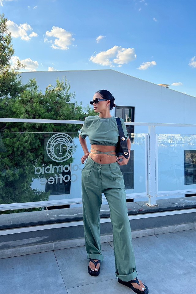 Green Cassie Set With Pants ATE1723 - 10