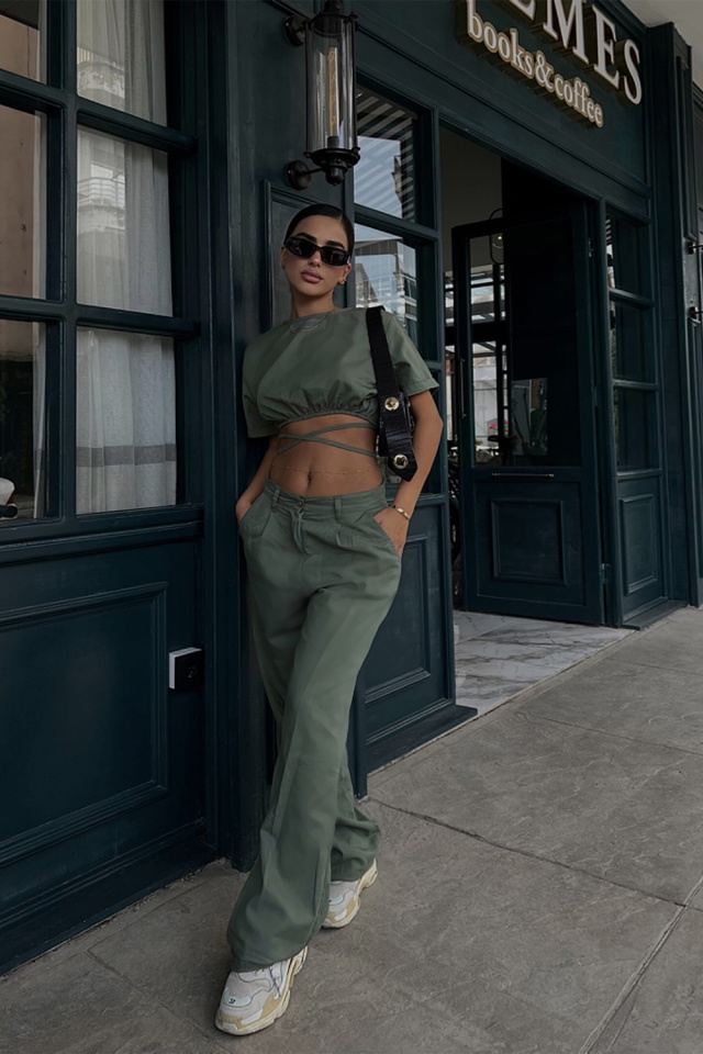 Green Cassie Set With Pants ATE1723 - 7