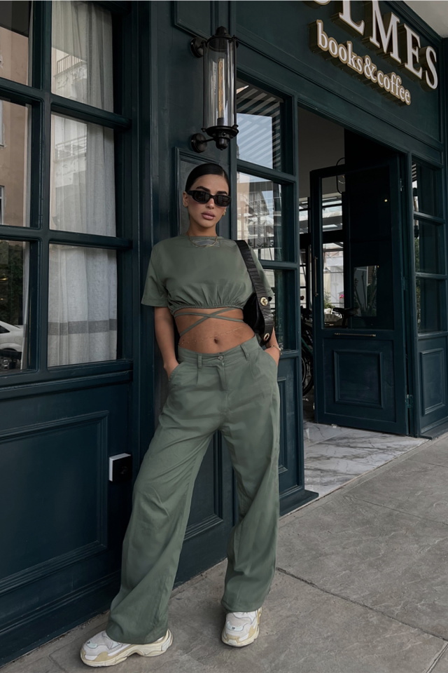 Green Cassie Set With Pants ATE1723 - 6