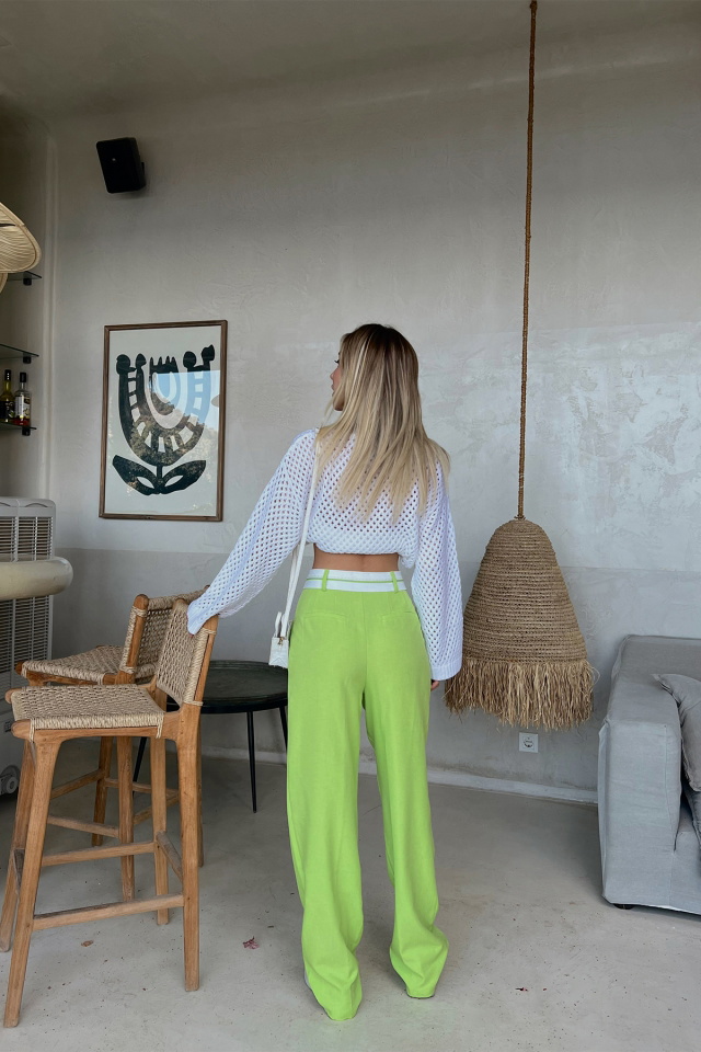 Green Palazzo Pants ATE1617 - 5