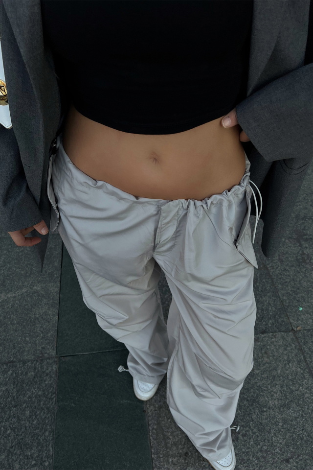 Gri Bağlamalı Pantolon ATE2311
