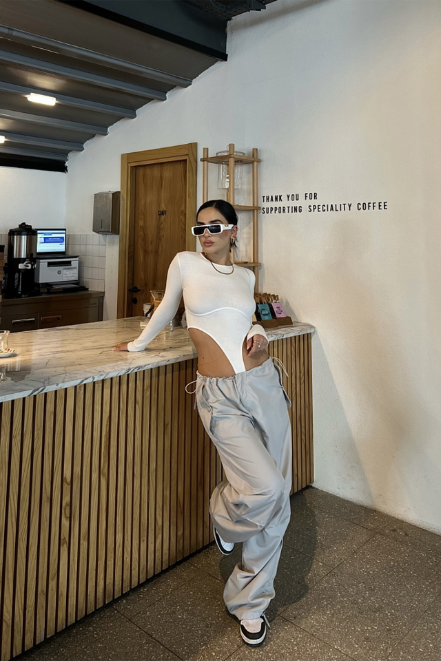 Gri Bağlamalı Pantolon ATE2311