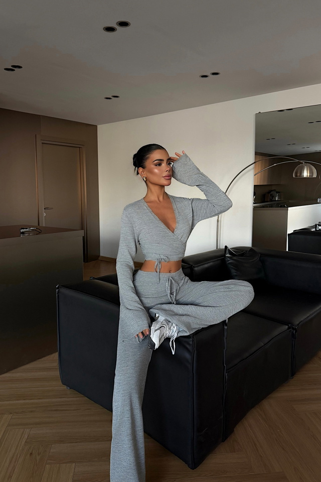 Gri Lucienne Triko Takım ATE-4634 - 1