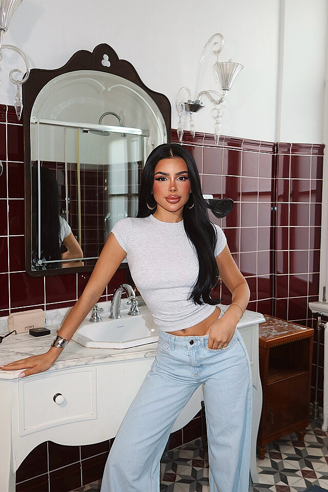 Gri Kebo Crop Top ATE-5131 - 3