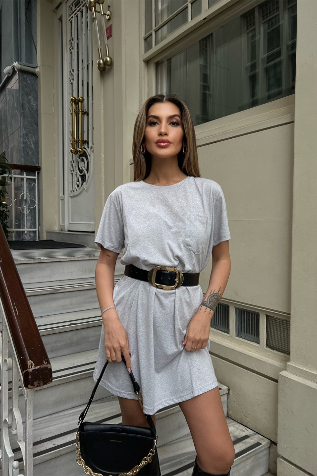 Gri Basic Tişört ATE4290 