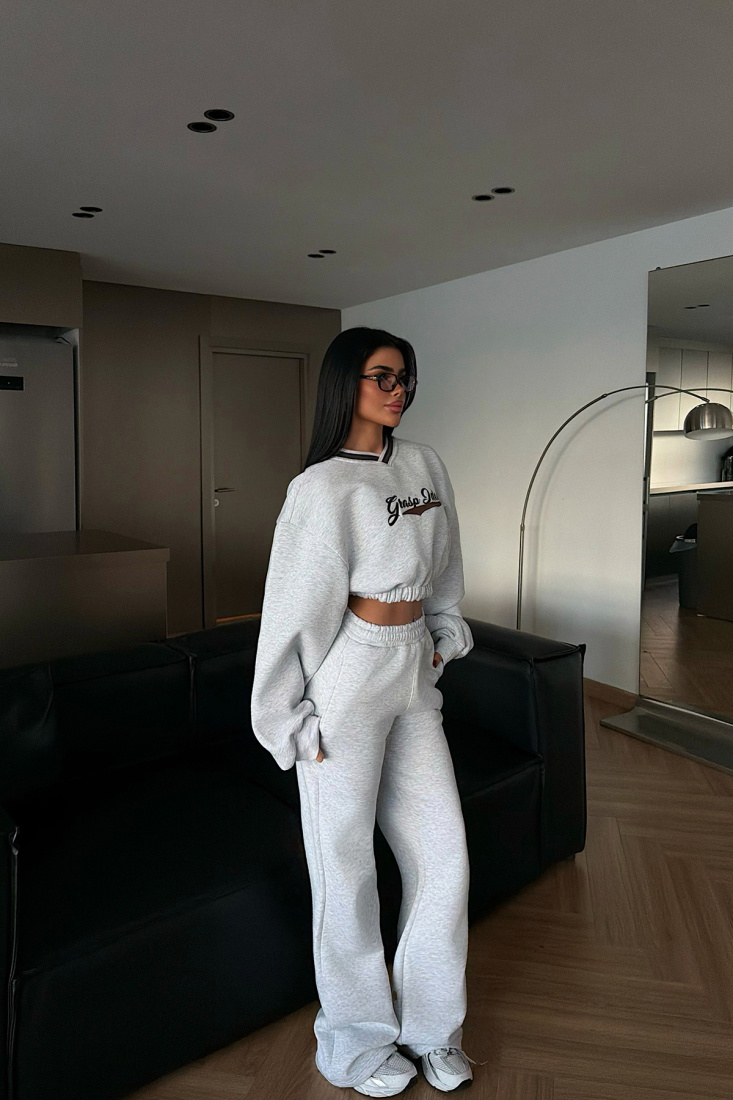 Gri Giaspy Eşofman Takımı ATE-4292 - EYYO