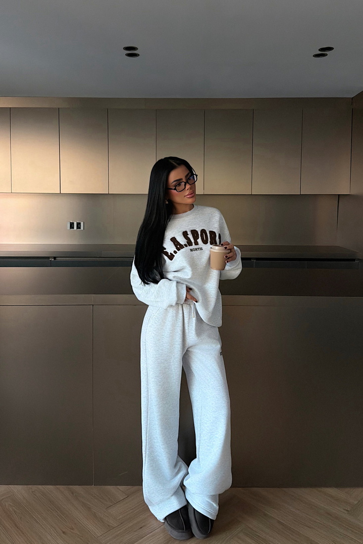 Gri Easport Eşofman Takımı ATE-3888 - EYYO