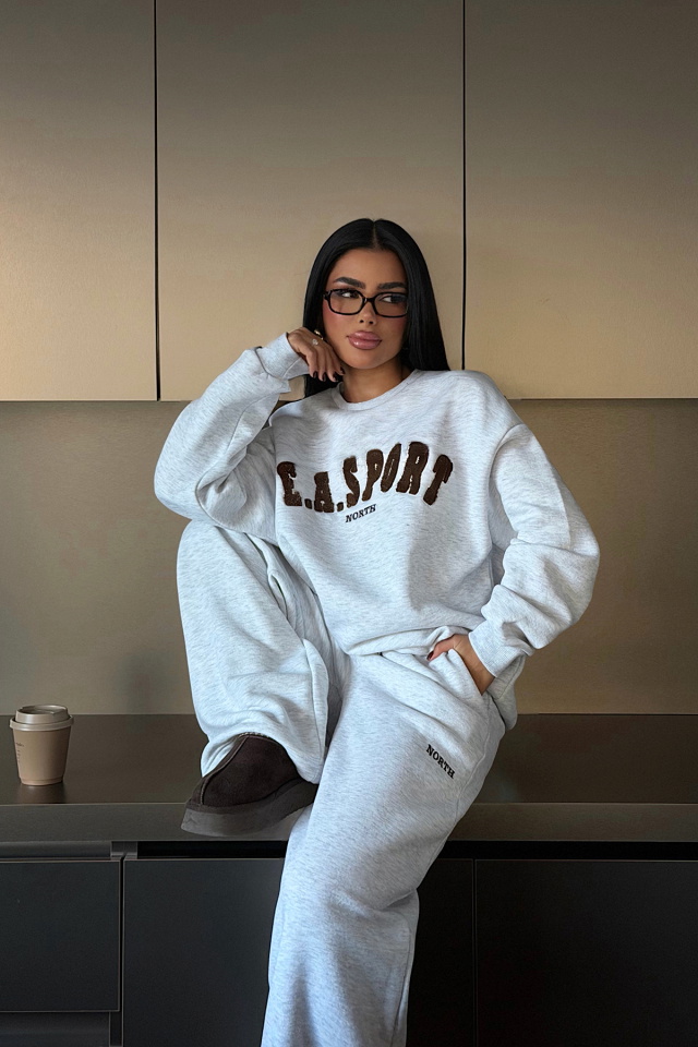 Gri Easport Eşofman Takımı ATE-3888 - 3