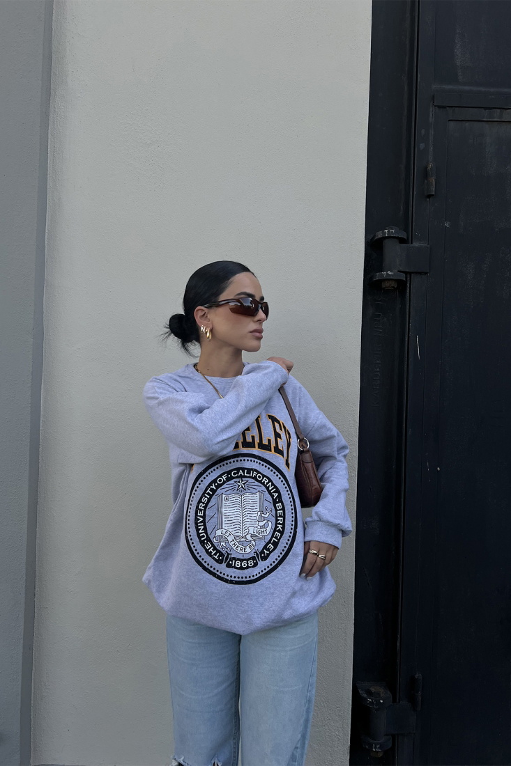 Gri Berkeley Baskılı Sweat ATE2440 - EYYO