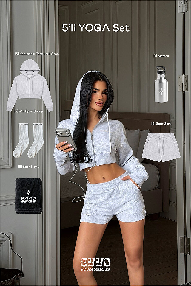 Gri Bunna 5'li Yoga Set -
