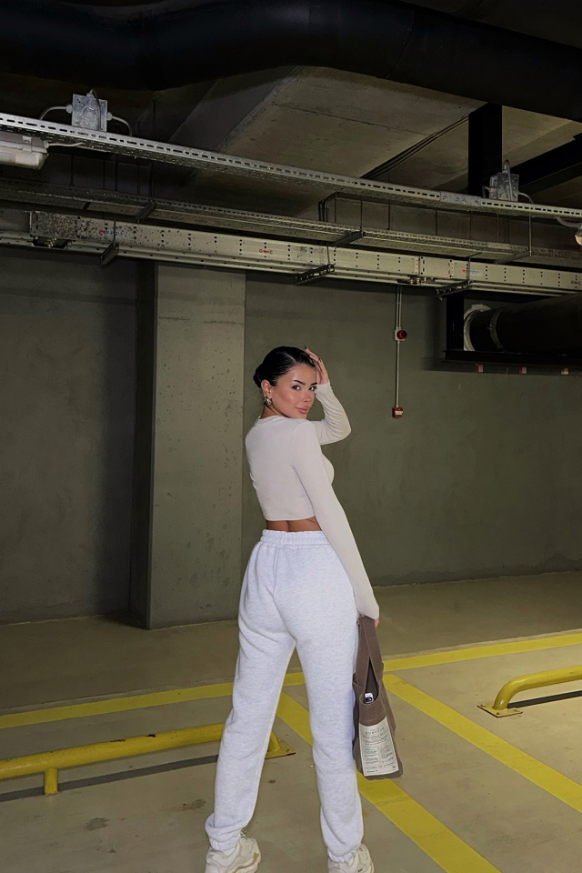 Gri Cep Detay Eşofman Altı ATE-0459 - 5