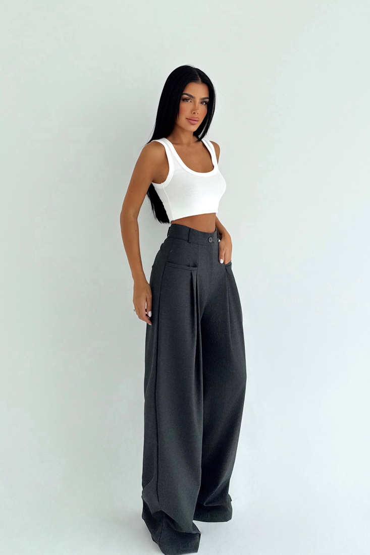 Gri Kyota Cep Detaylı Pantolon ATE-2288 - EYYO