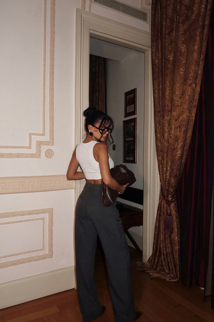 Gri Kyota Cep Detaylı Pantolon ATE-2288 - EYYO