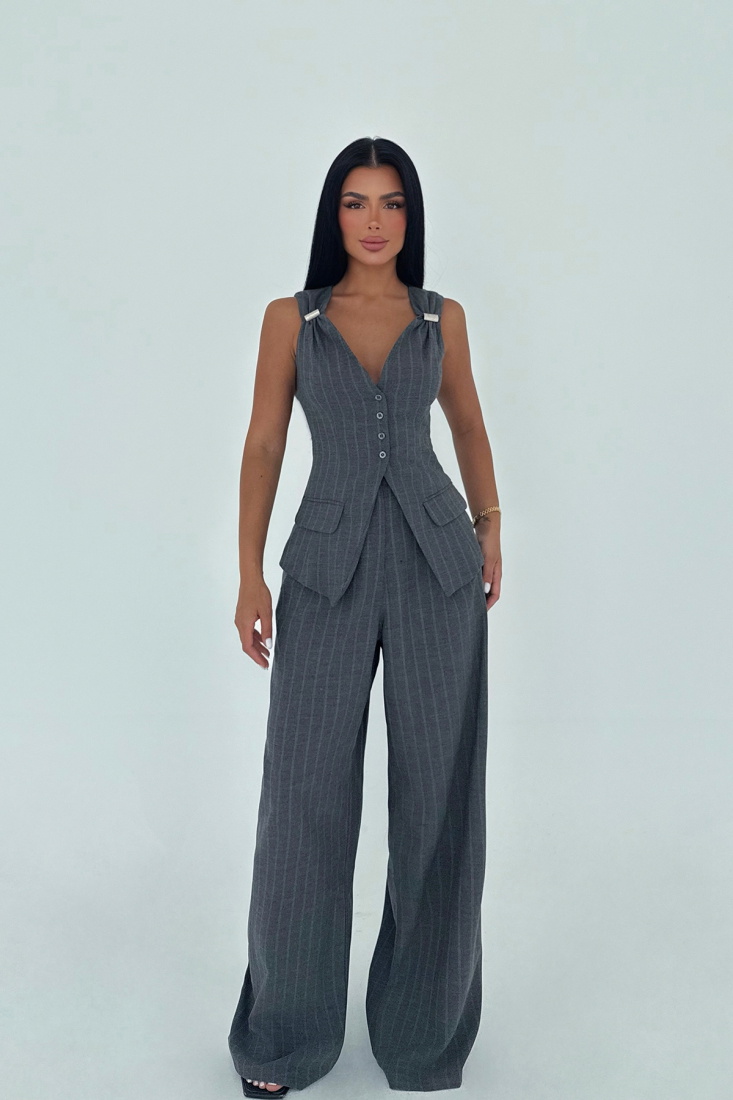 Gri Wooden Takım ATE-3254 - EYYO