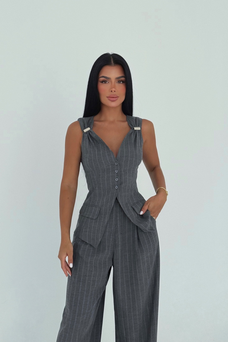 Gri Wooden Takım ATE-3254 - EYYO