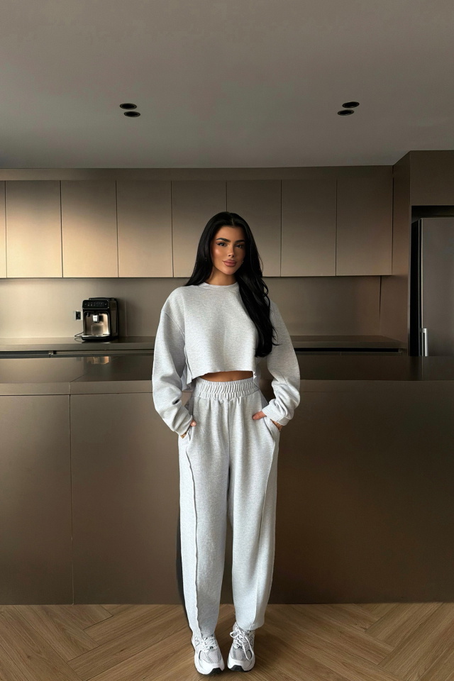 Gri Brendon eşofman takımı ATE-4705 