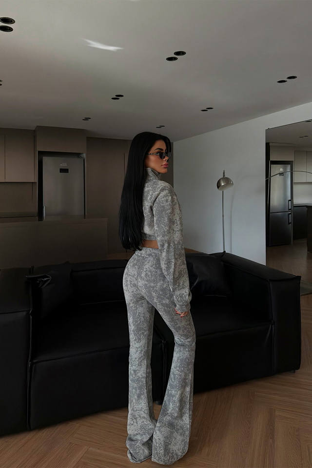 Gri Polena eşofman takımı ATE-4309 - 4