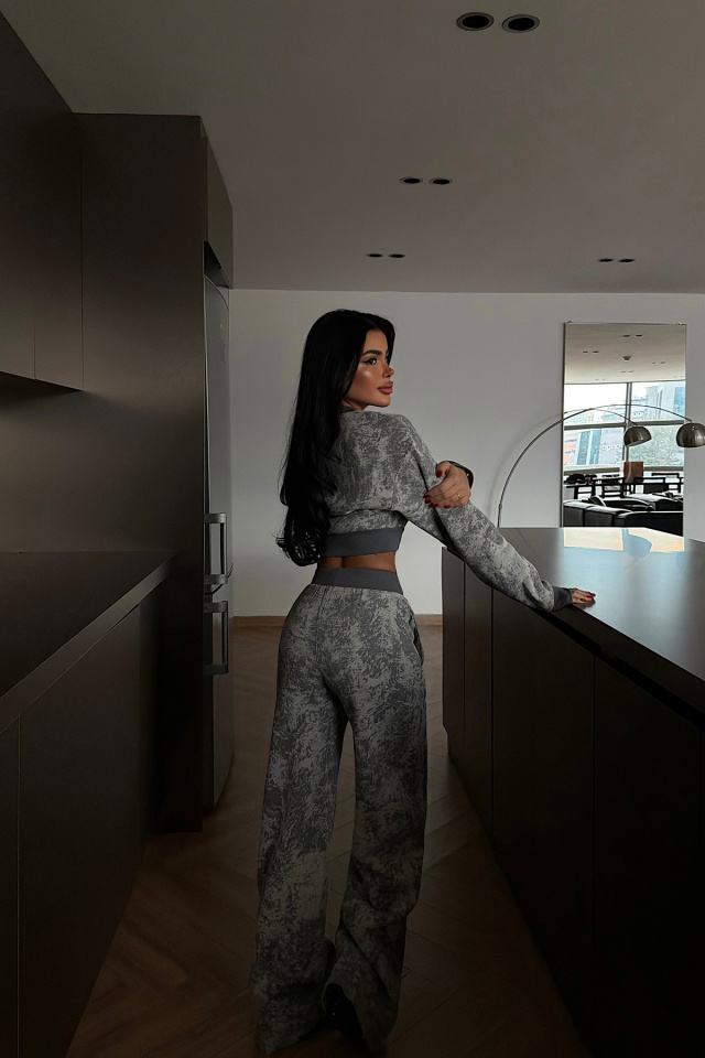 Gri Atlas eşofman takımı ATE-4336 - 4