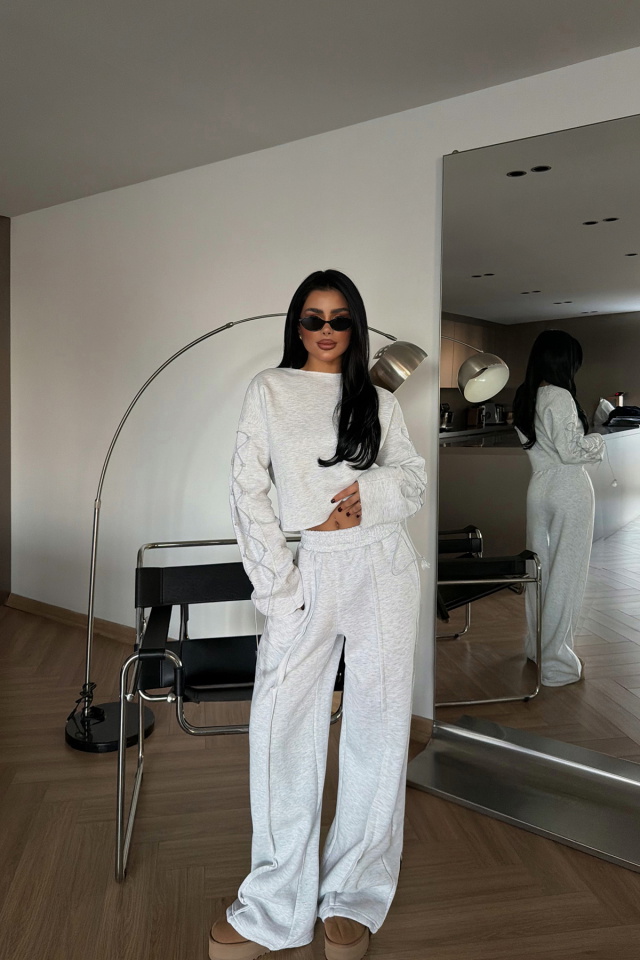 Gri Masego Eşofman Takımı ATE-4091 - 1