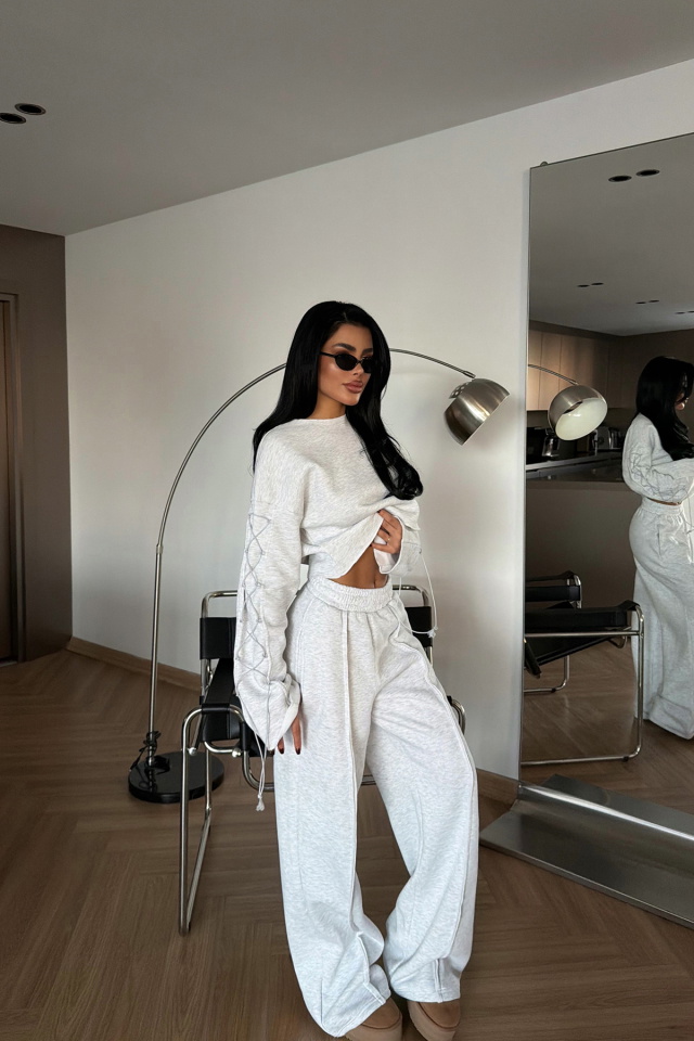 Gri Masego Eşofman Takımı ATE-4091 - 3