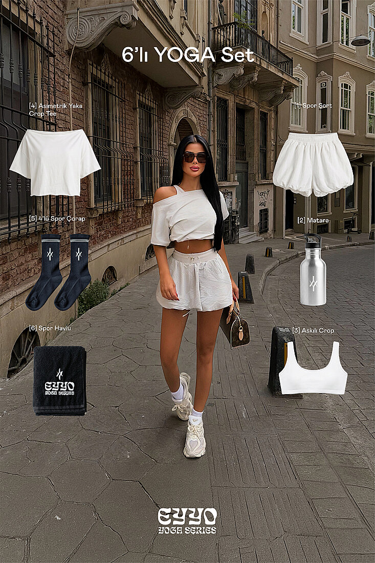 Gri Elmira 6 Lı Yoga Set