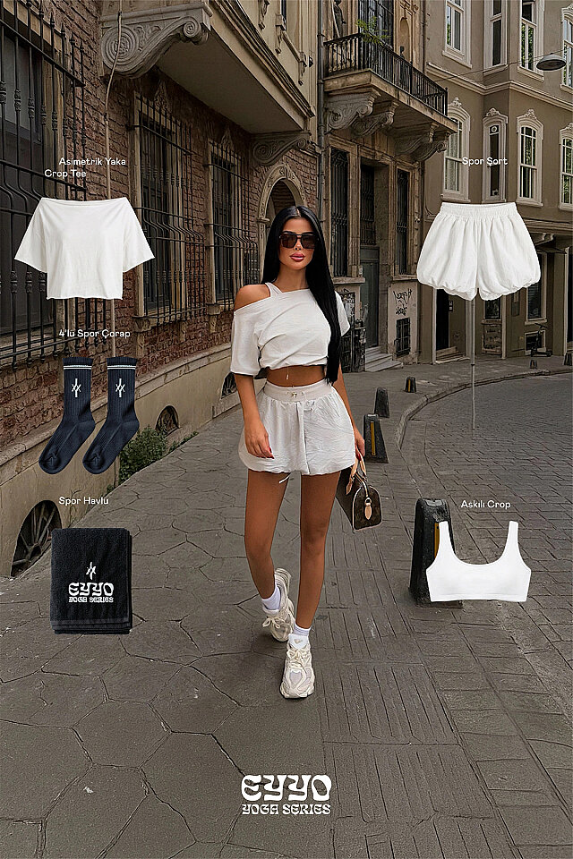 Gri Elmira 5 Lı Yoga Set