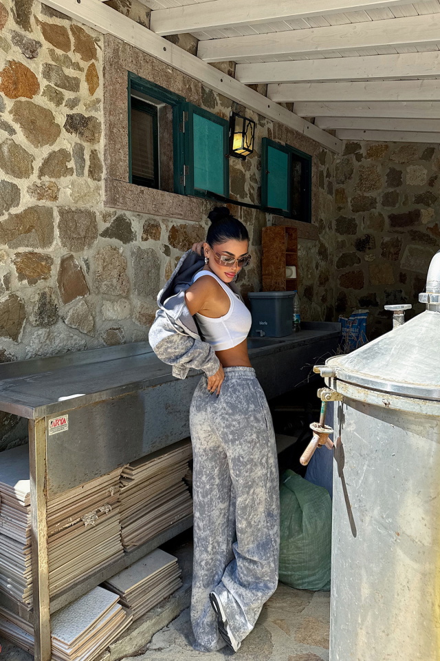 Gri Joelle Desenli Eşofman Takım ATE-3643 - 6