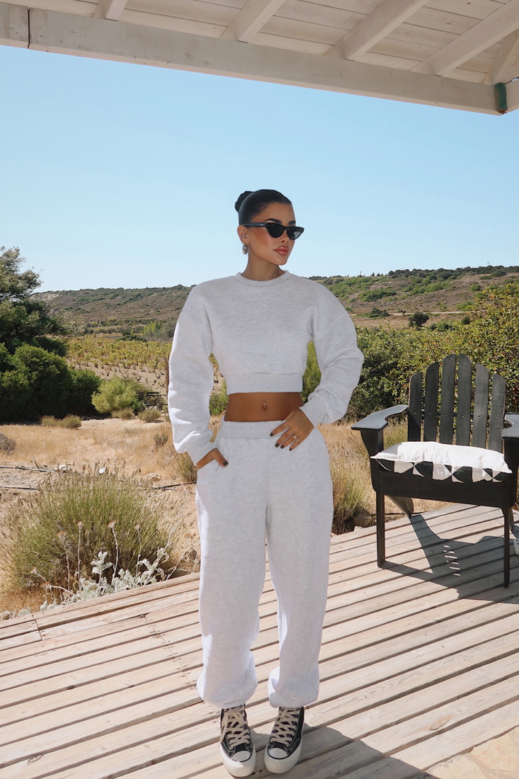 Gri Fluid Eşofman Takım ATE-3699 - EYYO