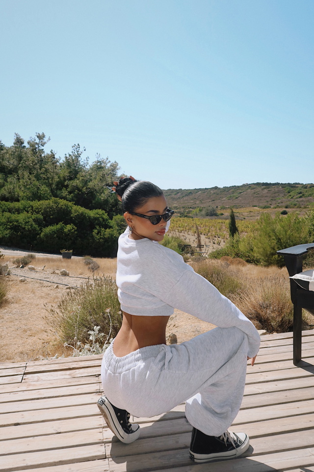 Gri Fluid Eşofman Takım ATE-3699 - 4