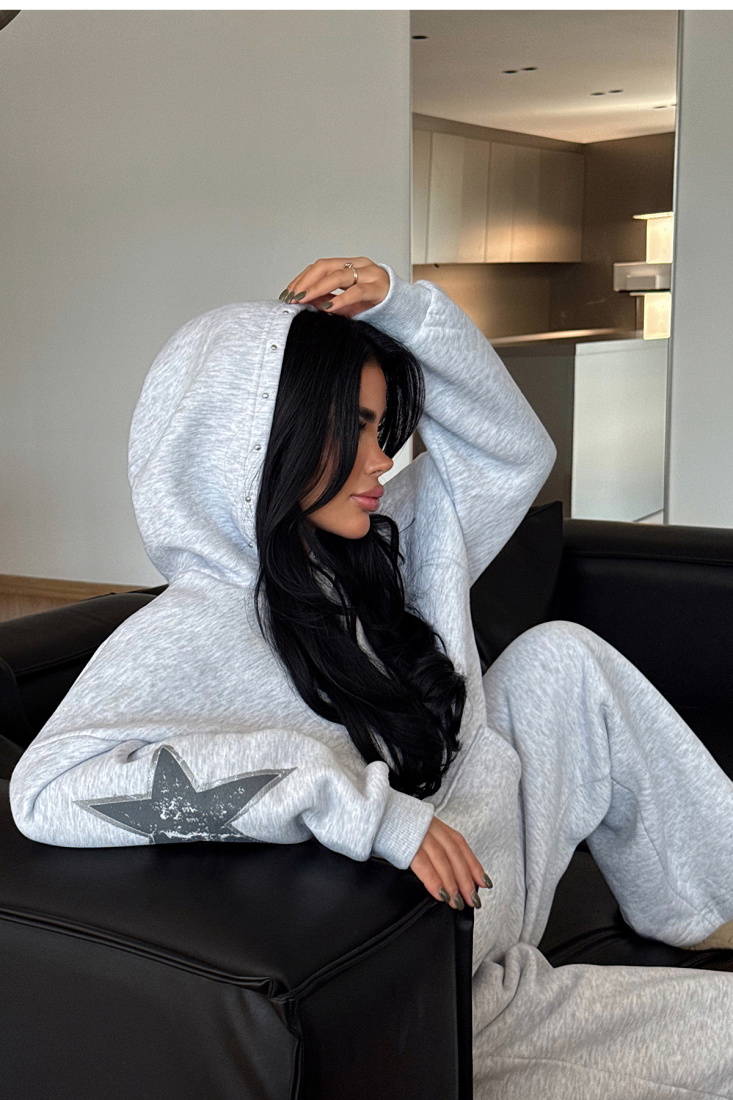 Gri Stars Eşofman Takım ATE-3730 - EYYO