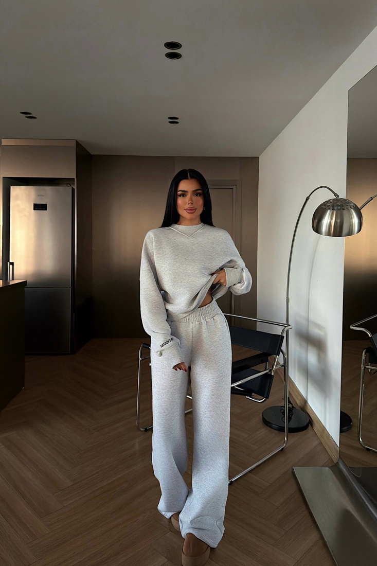 Gri Manifest Eşofman Takımı ATE-4168 - EYYO