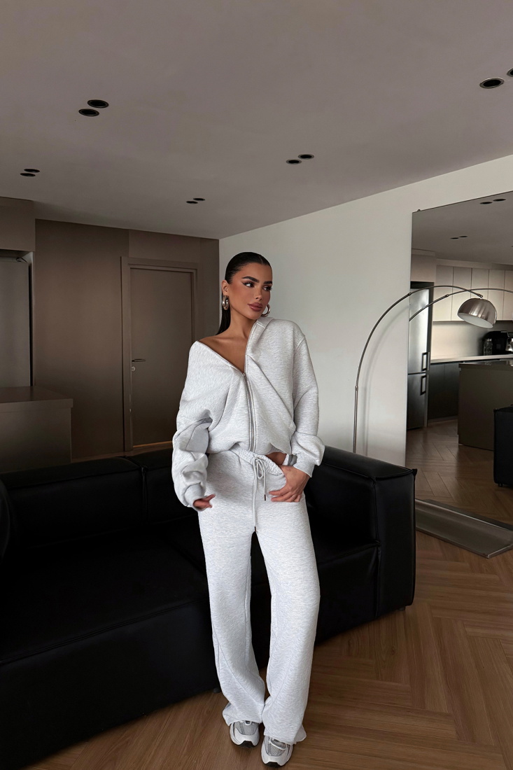 Gri Sedona Eşofman Takımı ATE-4644 - EYYO