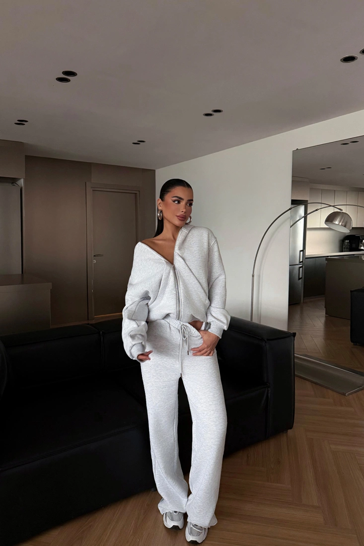 Gri Sedona Eşofman Takımı ATE-4644 - EYYO