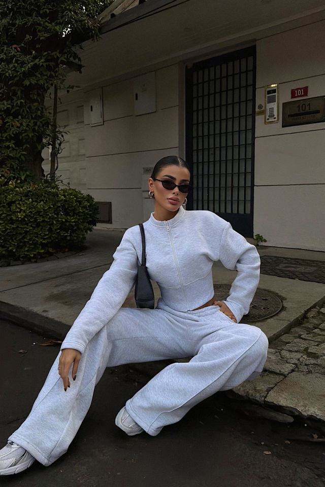 Gri Doutzen Eşofman Takımı ATE-3849 