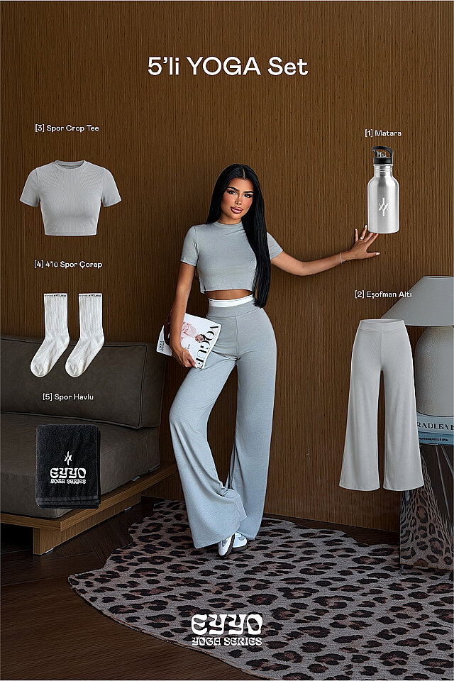 Gri Finite 5'li Yoga Set - 