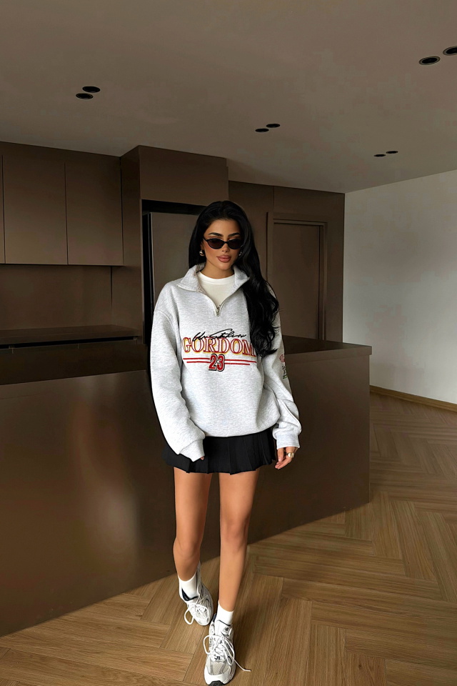 Gri Kitanya Sweatshirt ATE-4626 