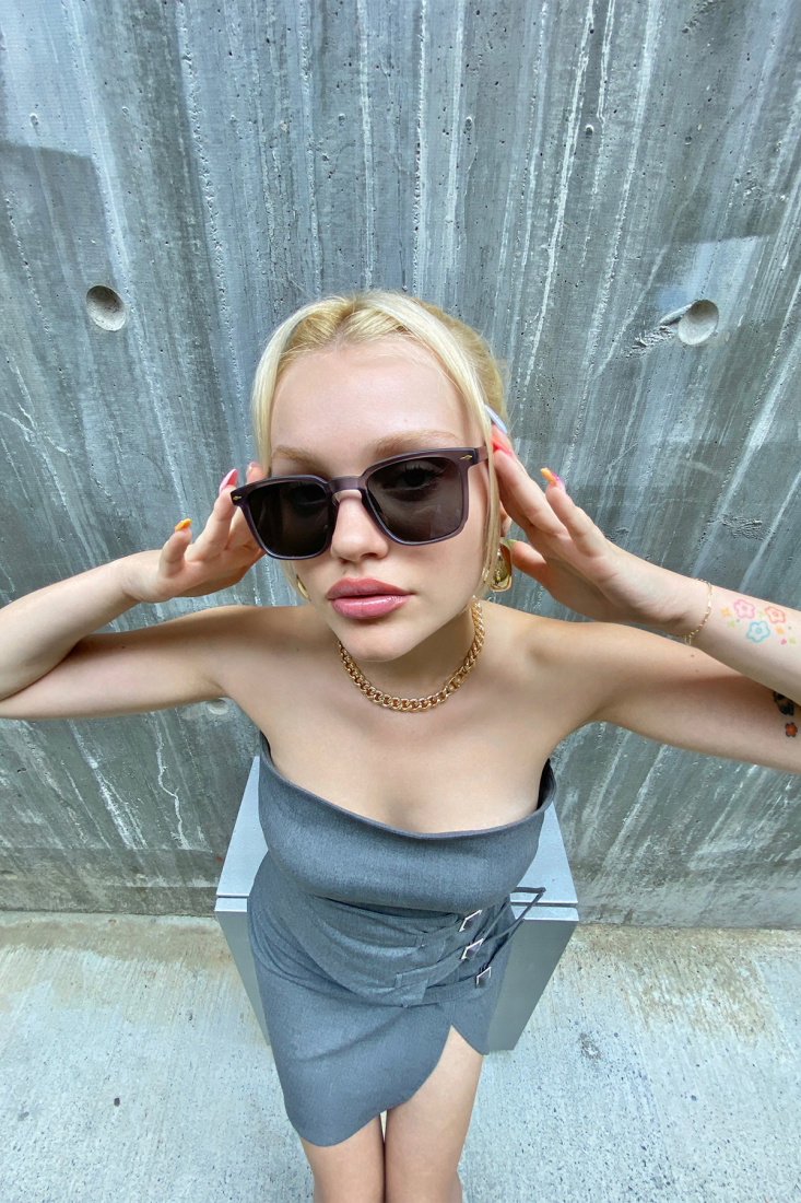 Gri ince Çerçeveli Gözlük ATE4243 - EYYO