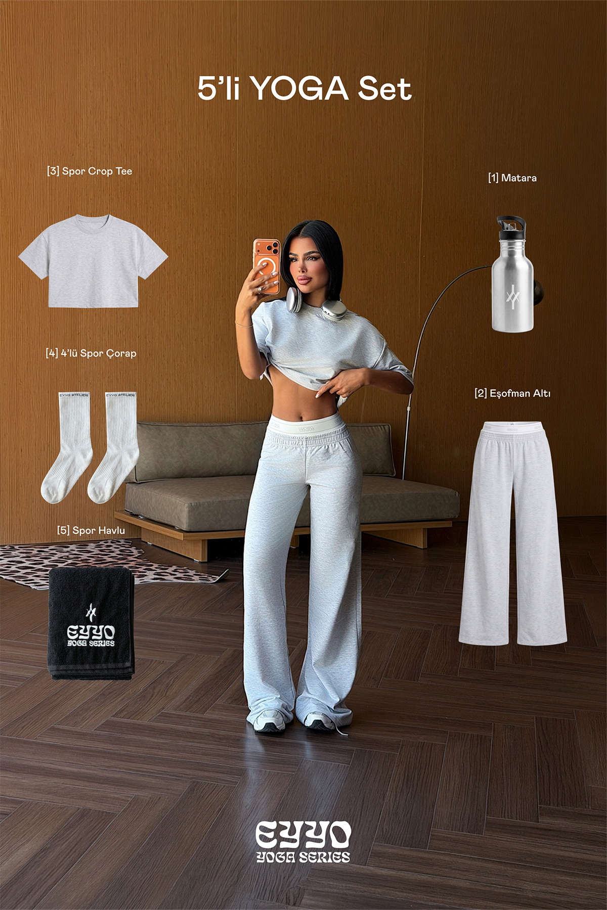 Gri Judem 5 Li Yoga Set - 1