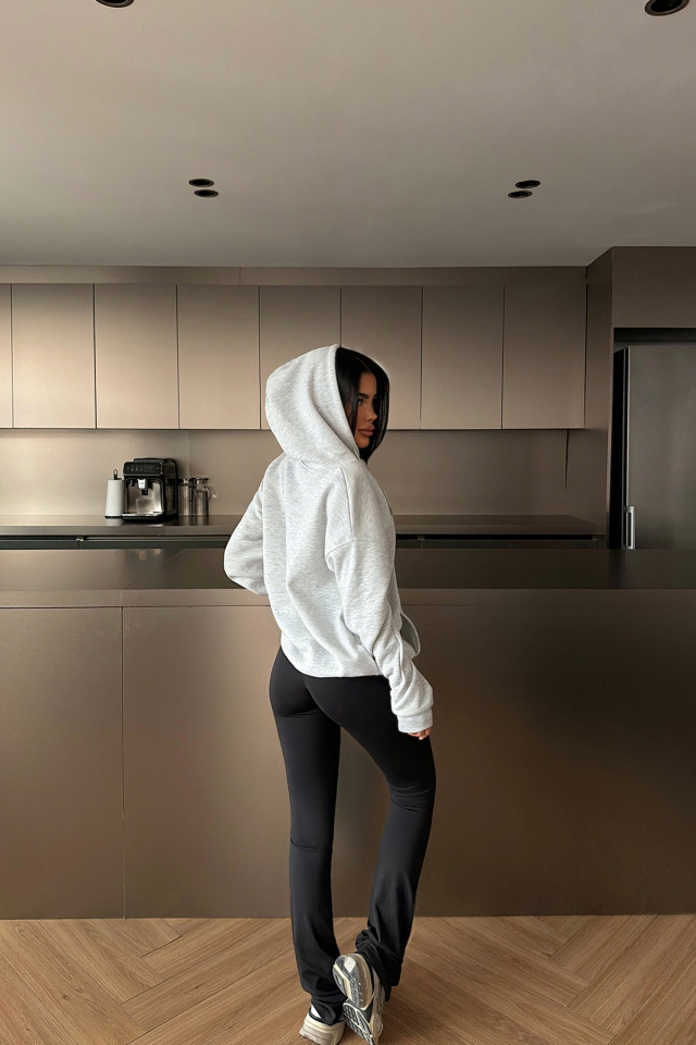 Gri Medias Kapüşonlu Hırka ATE-4869 - 4