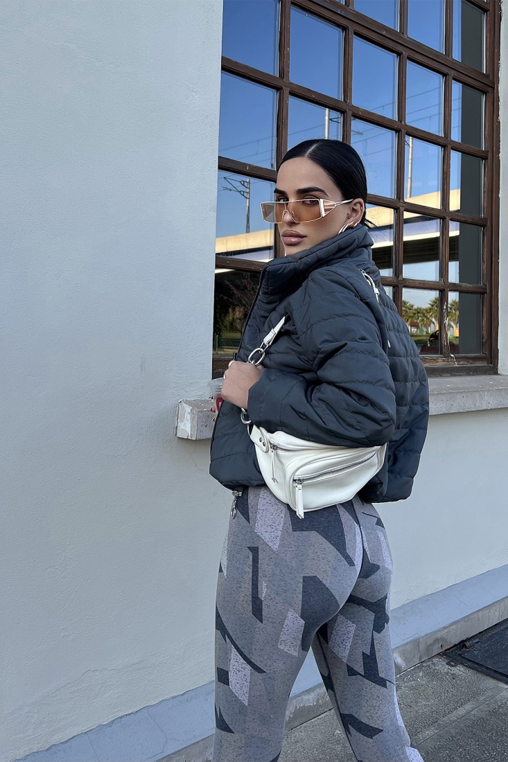 Gri Önü Fermuarlı Mont ATE2390 - EYYO