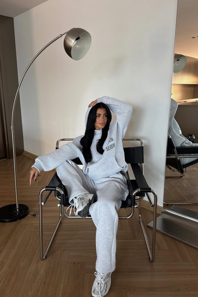 Gri Darcey Eşofman Takım ATE-3711 - 3