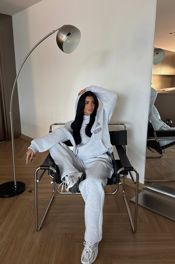 Gri Darcey Eşofman Takım ATE-3711 - EYYO