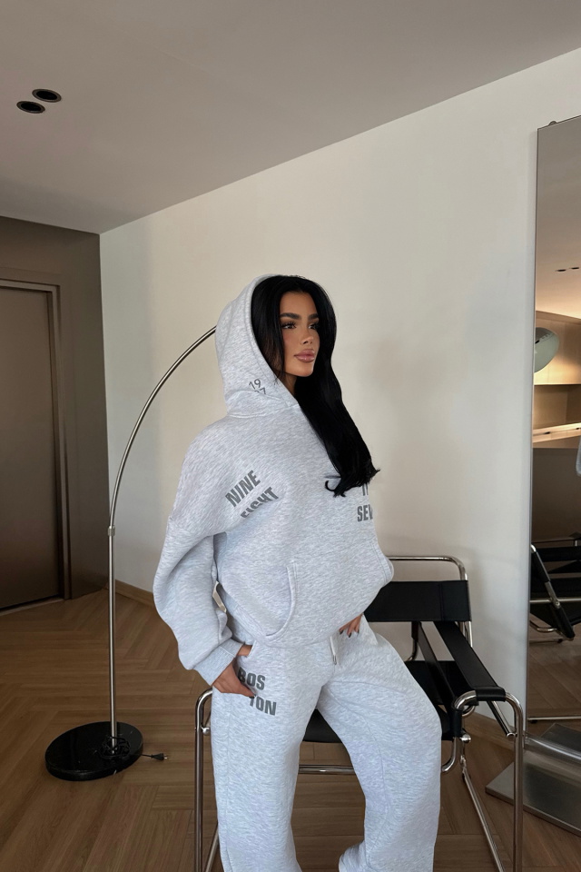 Gri Darcey Eşofman Takım ATE-3711 - 2