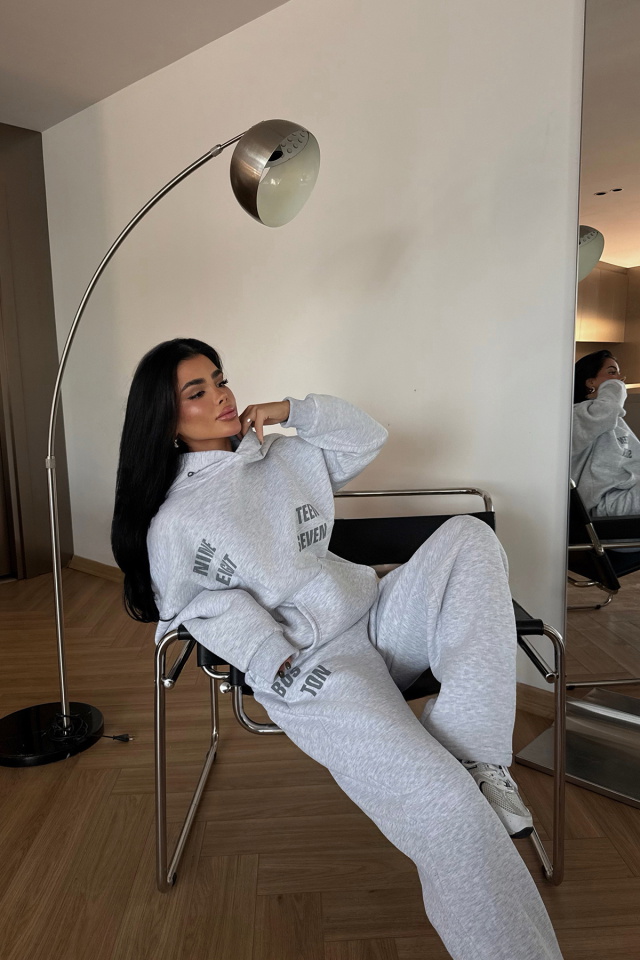 Gri Darcey Eşofman Takım ATE-3711 - 4